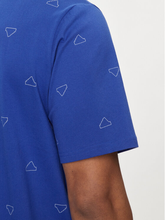 adidas adidas T-shirt Seasonal Essentials Monogram Graphic IU0284 Plava Regular Fit