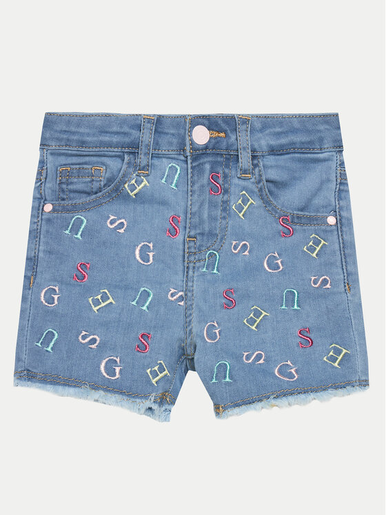 Guess Guess Kratke traperice K4GD19 D4CA0 Plava Regular Fit