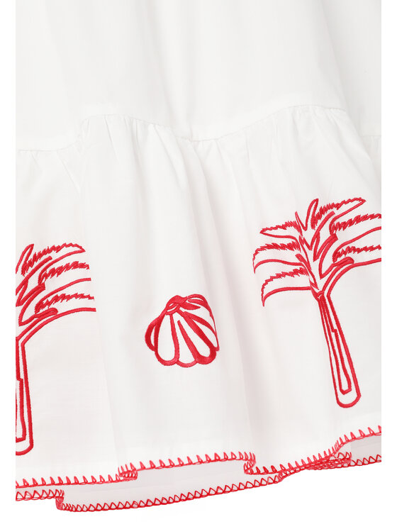 TATUUM TATUUM Midi sukně SISA Bílá Flare Fit