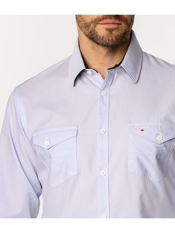 Lee Cooper Lee Cooper Koszula MALT KL21 Niebieski Slim Fit