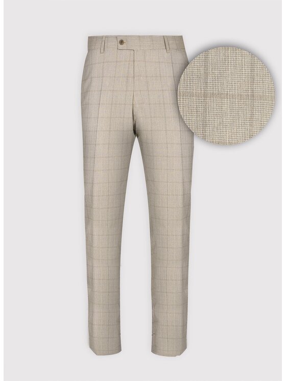 Pako Lorente Pako Lorente Spodnie garniturowe P26SF-6G-040 Beżowy Slim Fit