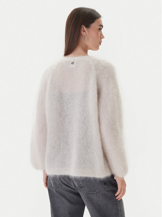 Dixie Dixie Pletena jopica M277Y072A 1160 Bela Regular Fit