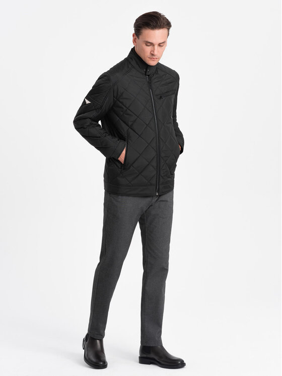 Ombre Ombre Zimní bunda OM-JALP-22FW-006 Černá Regular Fit