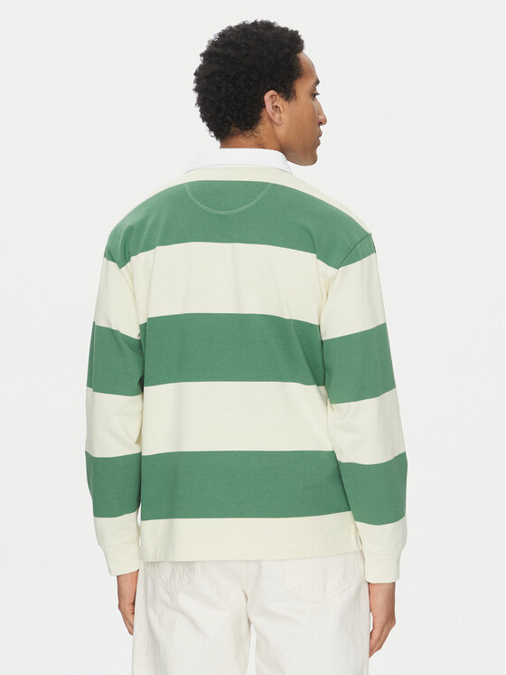 Vans Vans Polo Ward Stripe VN000KU8 Zielony Regular Fit