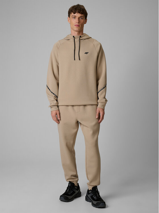 4F 4F Bluza SPORTS CLUB Beżowy Regular Fit