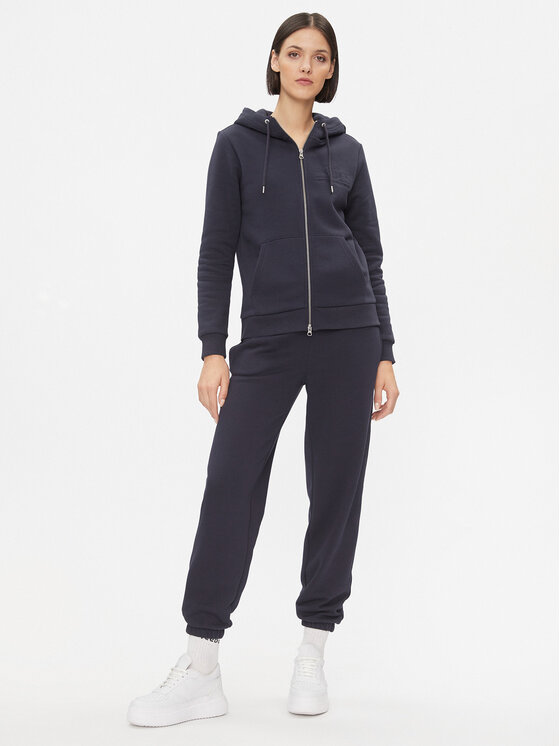 Gant Gant Teplákové nohavice Rel Shield 4204921 Tmavomodrá Relaxed Fit