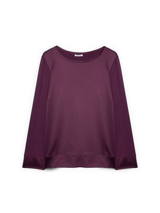 Fiorella Rubino Fiorella Rubino Bluzka G0CWL009267N029 Fioletowy Boxy Fit