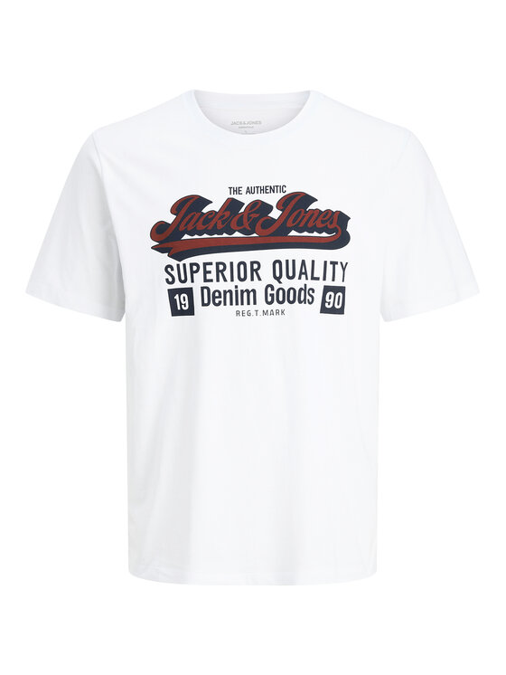 Jack&Jones Jack&Jones Majica Logo 12279535 Bela Standard Fit