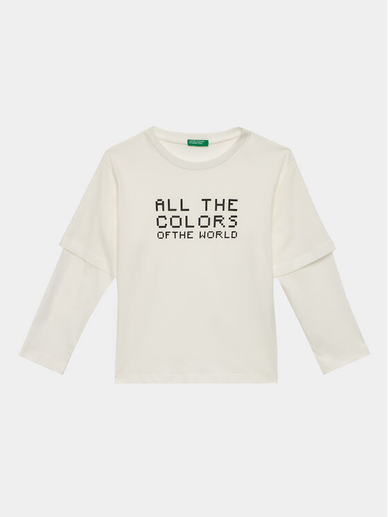 United Colors Of Benetton United Colors Of Benetton Majica 3VR5C10DH Bijela Regular Fit
