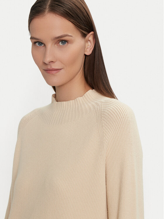 Kontatto Kontatto Sweter 3M0128 Beżowy Relaxed Fit