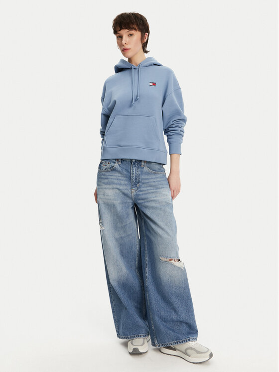 Tommy Jeans Tommy Jeans Pulóver Badge DW0DW19414 Kék Boxy Fit