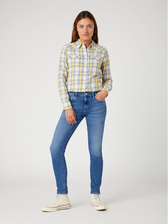 Wrangler Wrangler Τζιν Skinny 615 W28K4736Y 112332349 Μπλε Skinny Fit
