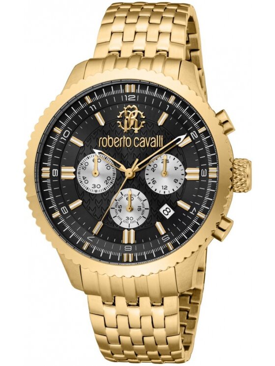 Roberto Cavalli Roberto Cavalli Zegarek RC5G127M0075 Złoty