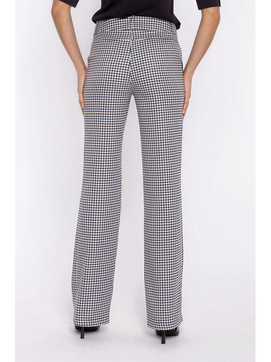 NIFE NIFE Kalhoty z materiálu SD142 Barevná Cropp Flare Fit
