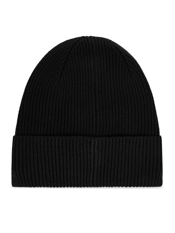 Calvin Klein Calvin Klein Čiapka Embroidered Rib Cotton Beanie LV04F8097G Čierna