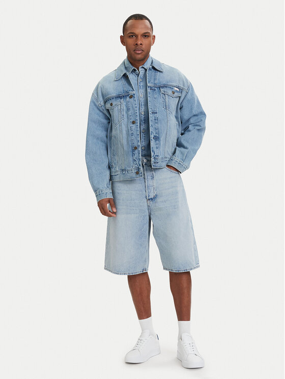 Tommy Jeans Tommy Jeans Jeans kratke hlače Theo DM0DM23007 Svetlo modra Loose Fit