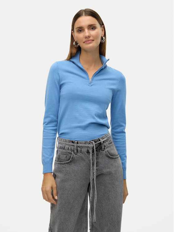 Vero Moda Vero Moda Džemper Happiness 10317993 Plava Slim Fit