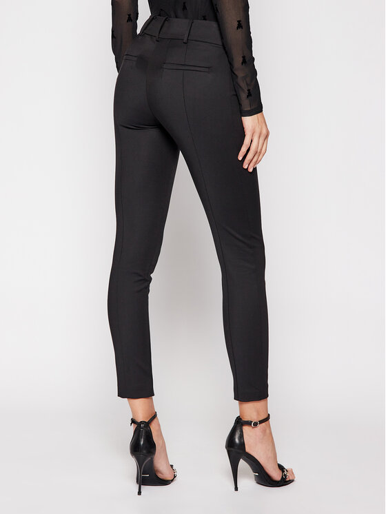 Patrizia Pepe Patrizia Pepe Kalhoty z materiálu CPA368/AQ39-K103 Černá Slim Fit
