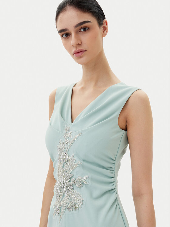 Rinascimento Rinascimento Večernja haljina CFC0123081003 Zelena Regular Fit