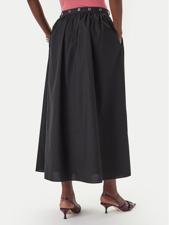 BOSS BOSS Maxi sukňa C_Vidol 50559088 Čierna Regular Fit