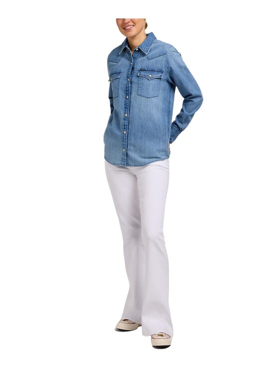 Lee Lee Koszula jeansowa 112350257 Niebieski Regular Fit