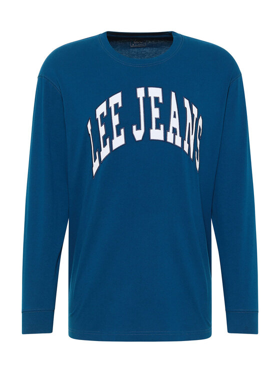 Lee Lee T-shirt LS VARSITY TEE Blu Regular Fit