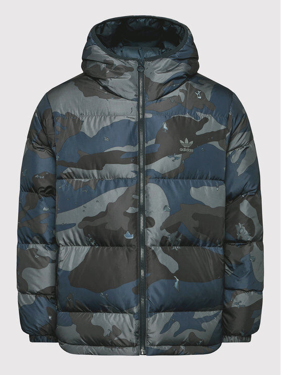 adidas adidas Pehelykabát Camo H13566 Zöld Regular Fit