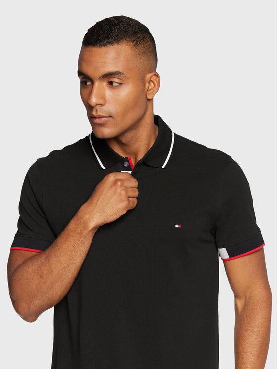 Tommy Hilfiger Tommy Hilfiger Polo MW0MW25734 Nero Slim Fit