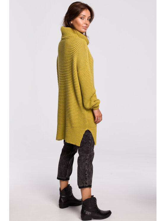 BeWear BeWear Sweter bk047 Żółty Custom Fit