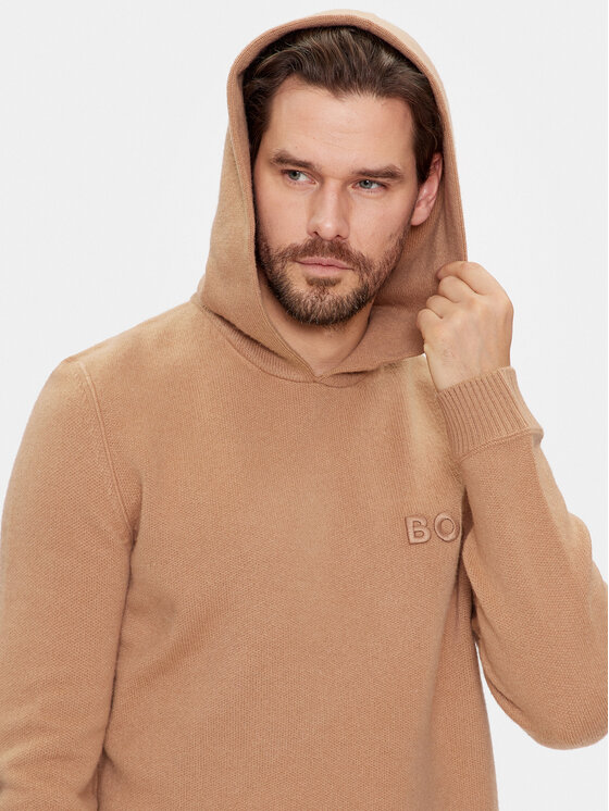 BOSS Boss Sweter Mistico 50500676 Beżowy Regular Fit