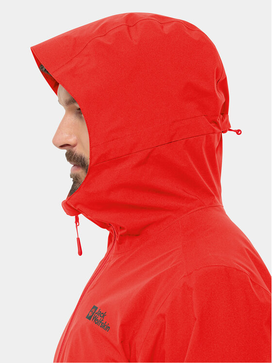Jack Wolfskin Jack Wolfskin Μπουφάν αδιάβροχο Robury 2L Jkt 1116391 Κόκκινο Regular Fit