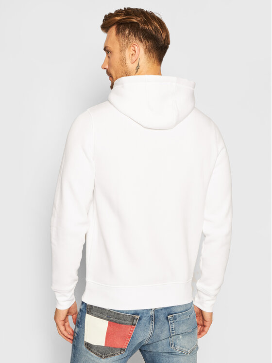 Tommy Hilfiger Tommy Hilfiger Džemperis ar kapuci Logo MW0MW11599 Balts Regular Fit