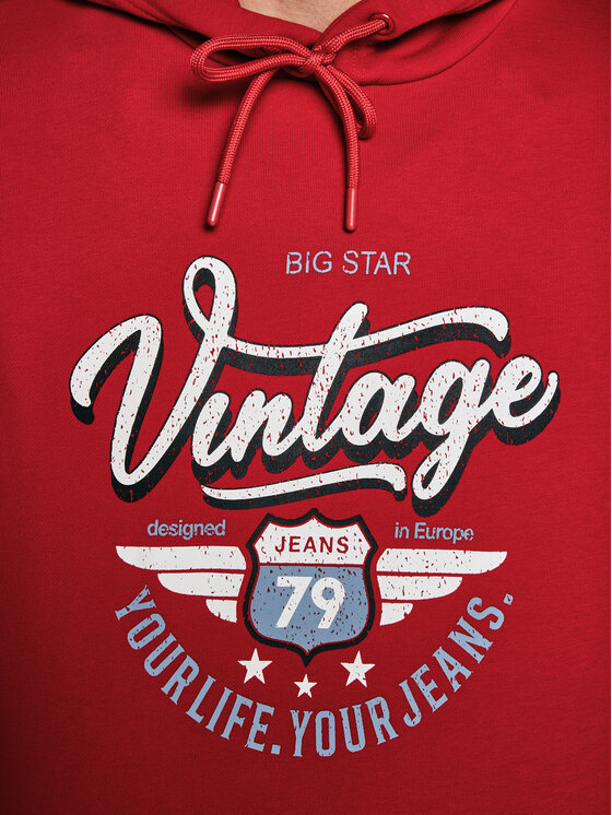 BIG STAR BIG STAR Bluza LUKA Czerwony Comfort Fit