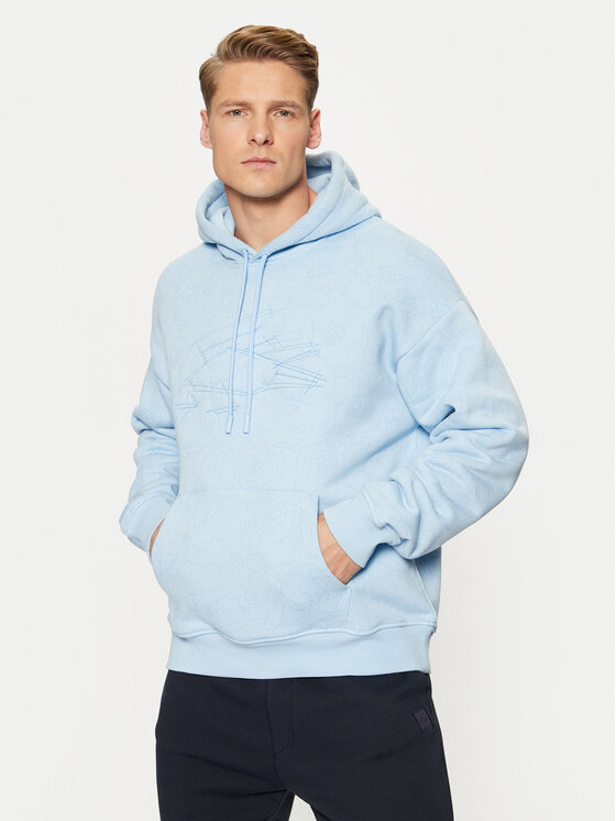 Lacoste Mikina SH3599 Modrá Relaxed Fit