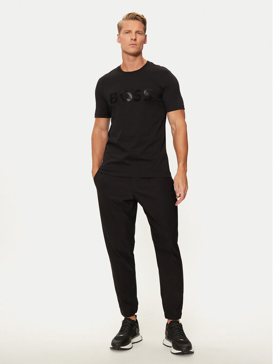 BOSS Boss Marškinėliai Mirror 2 50525087 Juoda Regular Fit