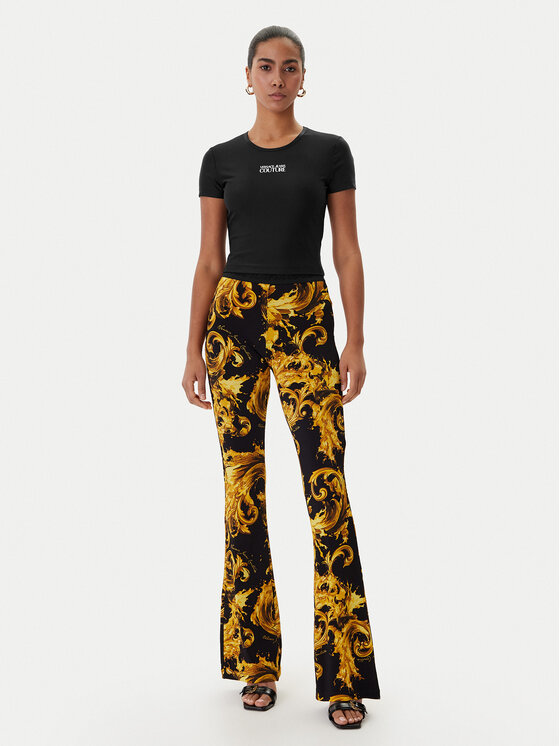 Versace Jeans Couture Versace Jeans Couture Leggings 80HAC107 JS533 Fekete Flare Fit