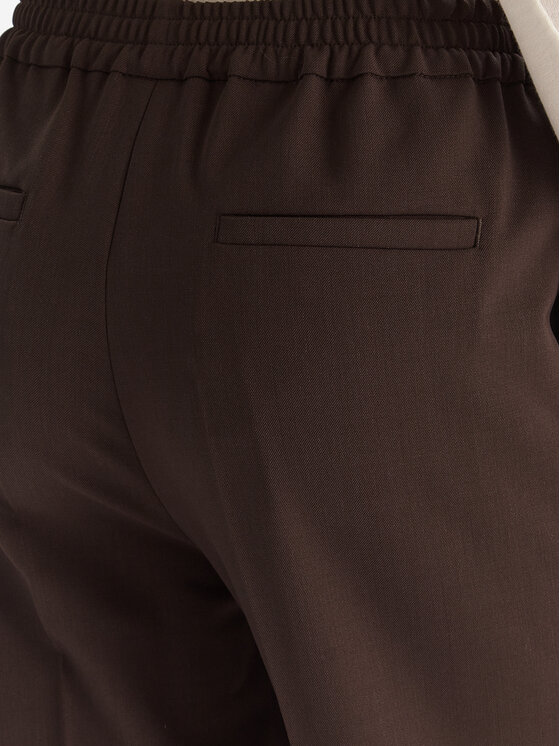Weekend Max Mara Weekend Max Mara Pantaloni di tessuto Petra 2525136032 Marrone Regular Fit