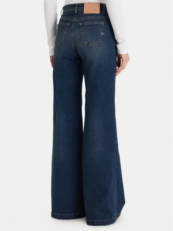 ViCOLO ViCOLO Jeansy DF5103 Modrá Wide Leg