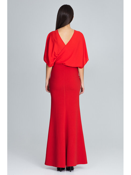 FIGL FIGL Φόρεμα M577 Κόκκινο Regular Fit