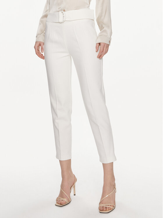 Morgan Morgan Текстилни панталони 241-PBACI.F Екрю Regular Fit