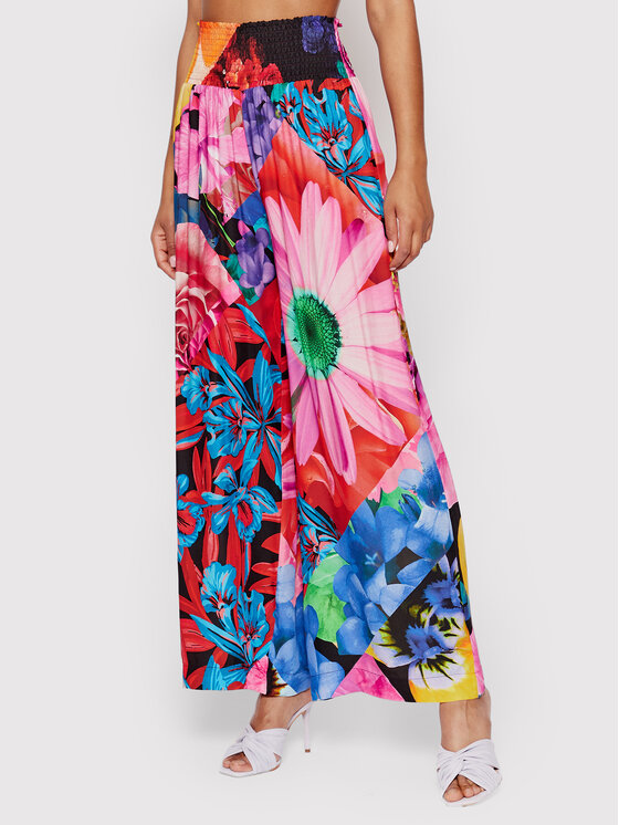 Desigual Desigual Hlače iz tkanine MONSIEUR CHRISTIAN LACROIX Marsella 22SWPW22 Pisana Regular Fit