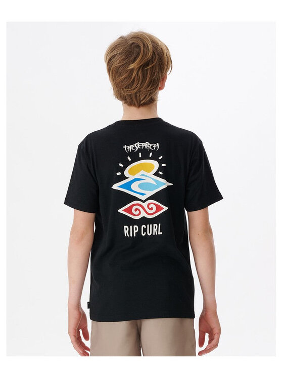Rip Curl Rip Curl T-Shirt Search Icon Tee -Boy Czarny Regular Fit