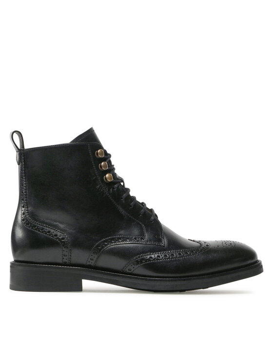 Cizme Lord Premium Boots Brogues 5601 Black L01