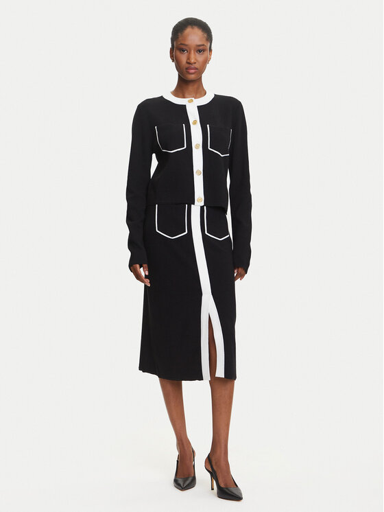 KARL LAGERFELD KARL LAGERFELD Fustă tip creion A3W12023 Negru Regular Fit