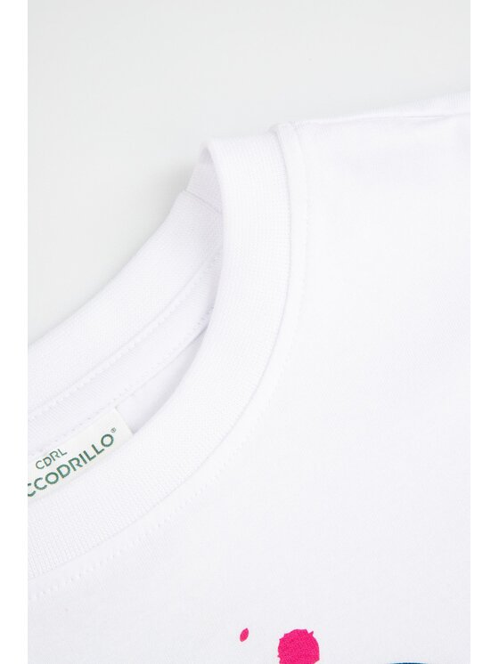 Coccodrillo Coccodrillo Tričko WC5143210LGD-001 Biela Regular Fit
