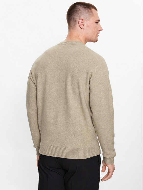 Calvin Klein Calvin Klein Sweter K10K110401 Beżowy Regular Fit