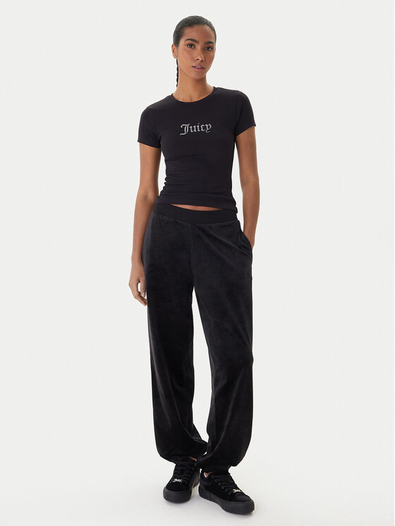 Juicy Couture Juicy Couture Spodnie dresowe Davidson JCBBJ224811 Czarny Regular Fit