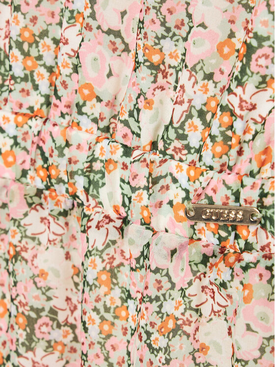 Guess Guess Igapäevane kleit Chiffon K3YK11 WA2T0 Värviline Regular Fit