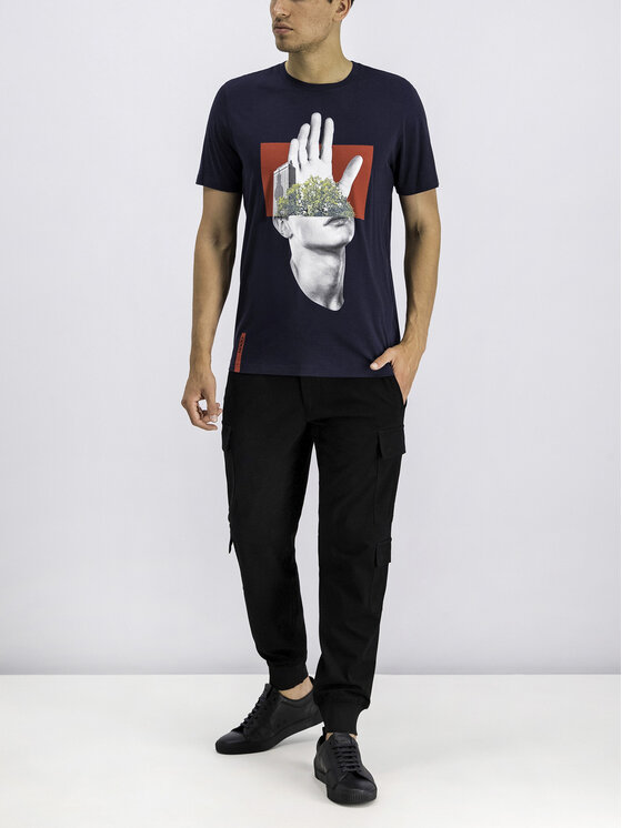 Hugo Hugo T-Shirt 50414186 Granatowy Regular Fit