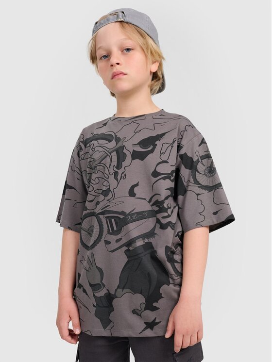 4F 4F T-Shirt 4FJRAW25TTSHM3063-90A Kolorowy Oversize